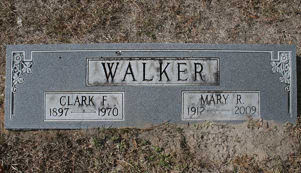 Clark F. & Mary R. Walker Gravestone Photo