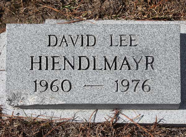 David Lee Hiendlmayr Gravestone Photo