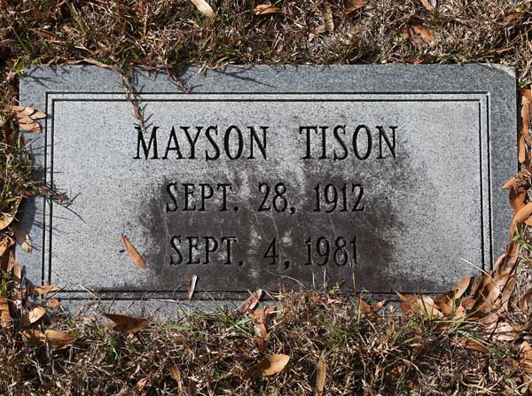 Mayson Tison Gravestone Photo