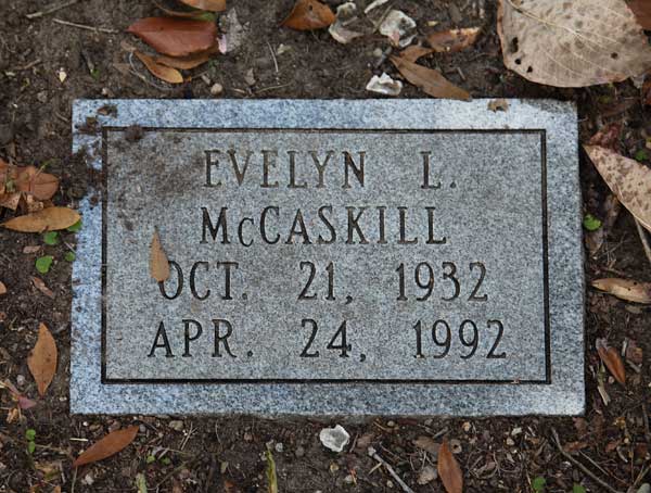 Evelyn L. McCaskill Gravestone Photo