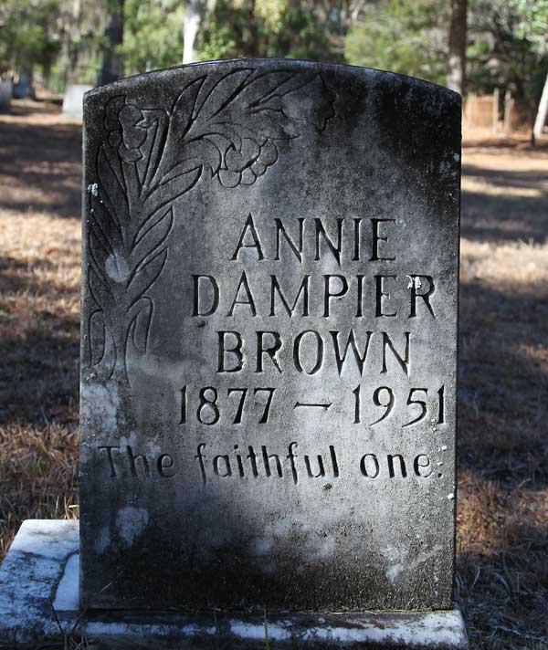 Annie Dampier Brown Gravestone Photo