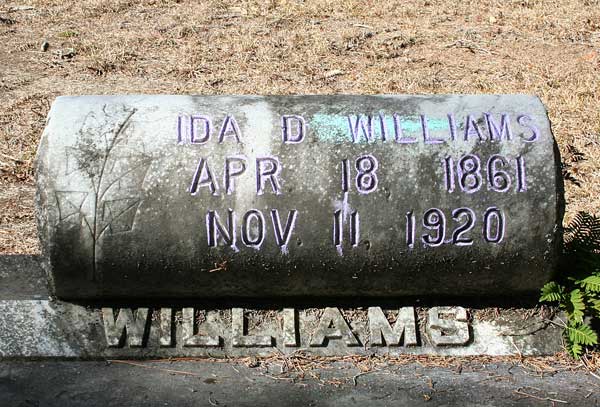 Ida D. Williams Gravestone Photo