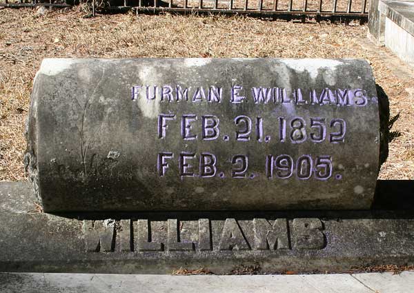 Furman E. Williams Gravestone Photo