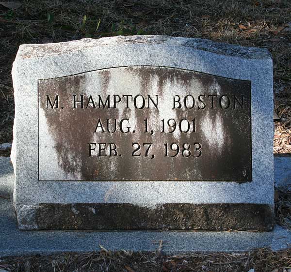 M. Hampton Boston Gravestone Photo