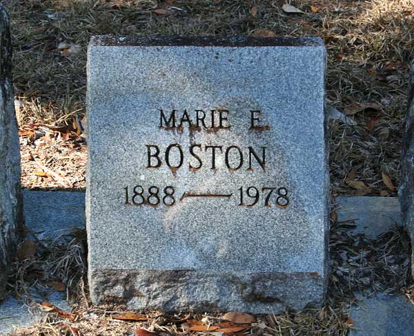 Marie E. Boston Gravestone Photo