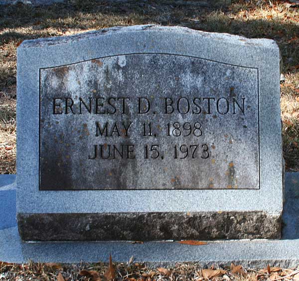 Ernest D. Boston Gravestone Photo