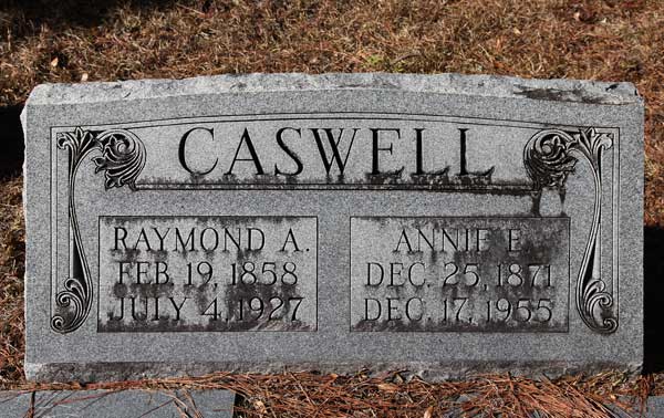 Raymond A. & Annie E. Caswell Gravestone Photo