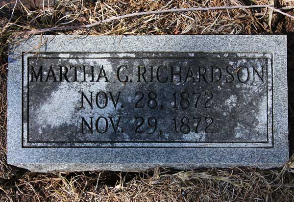 Martha G. Richardson Gravestone Photo