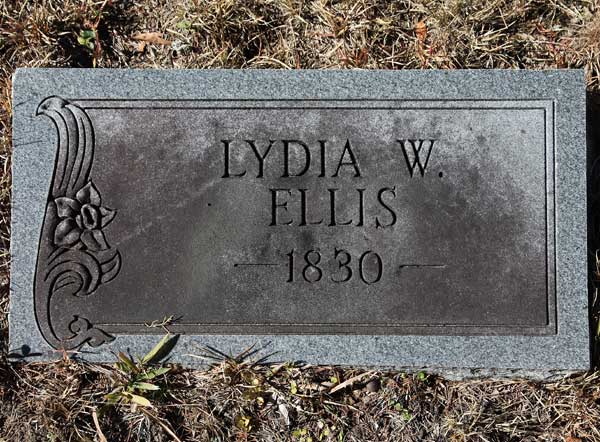 Lydia W. Ellis Gravestone Photo