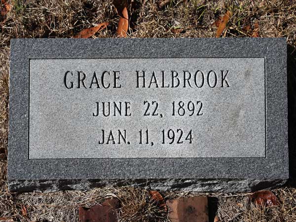 Grace Halbrook Gravestone Photo