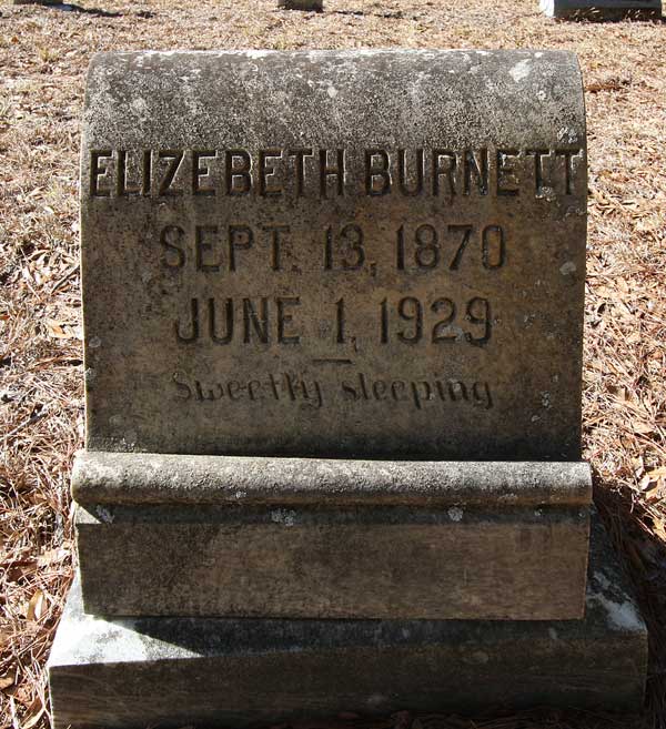 Elizebeth Burnett Gravestone Photo