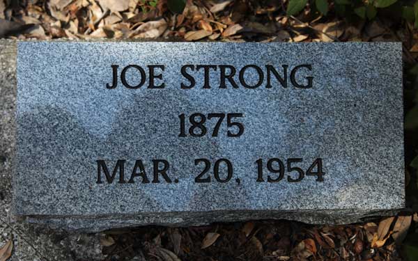 Joe Strong Gravestone Photo