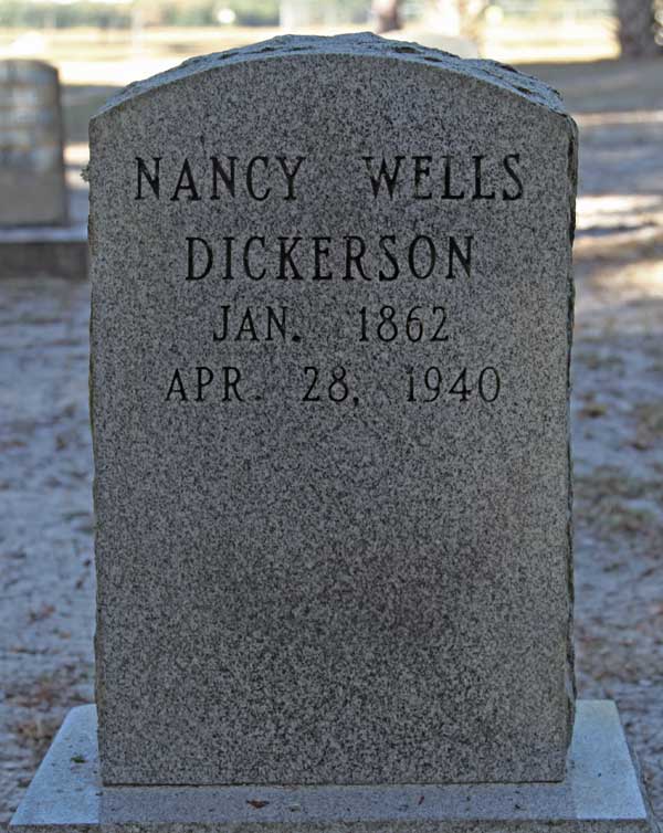 Nancy Wells Dickerson Gravestone Photo