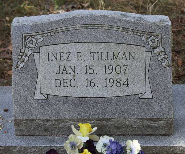 Inez E. Tillman Gravestone Photo