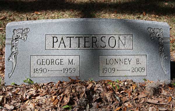 George M. & Lonney B. Patterson Gravestone Photo