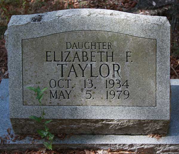 Elizabeth F. Taylor Gravestone Photo