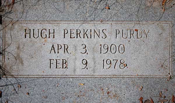 Hugh Perkins Purdy Gravestone Photo