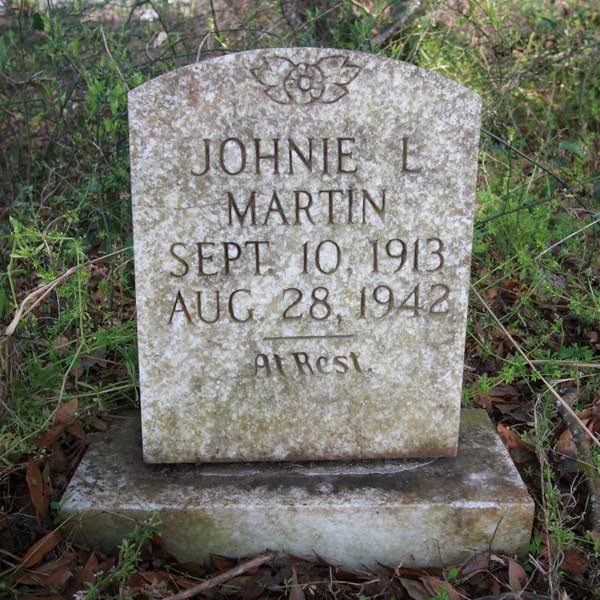 Johnie L. Martin Gravestone Photo