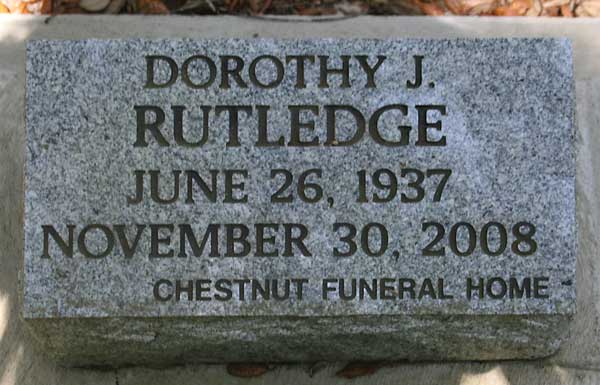 Dorothy J. Rutledge Gravestone Photo