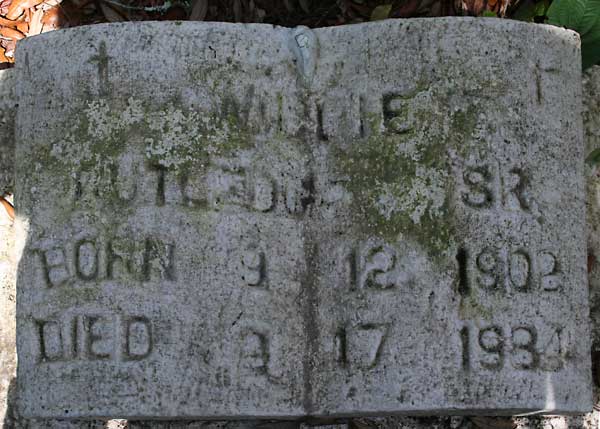 Willie Rutledge Gravestone Photo