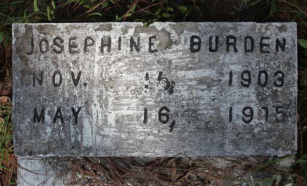 Josephine Burden Gravestone Photo