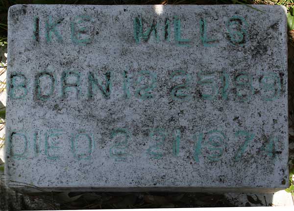Ike Mills Gravestone Photo
