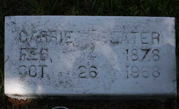 Carrie Slater Gravestone Photo