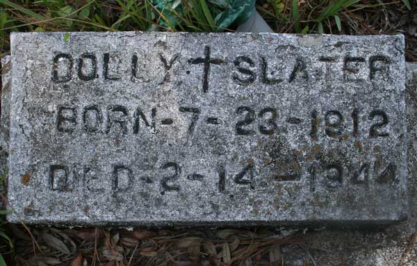 Dolly Slater Gravestone Photo
