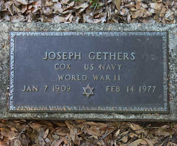 Joseph Gethers Gravestone Photo