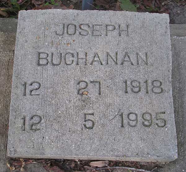 Joseph Buchanan Gravestone Photo