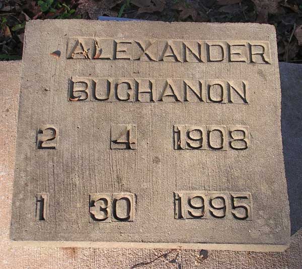 Alexander Buchanon Gravestone Photo