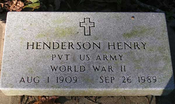 Henderson Henry Gravestone Photo