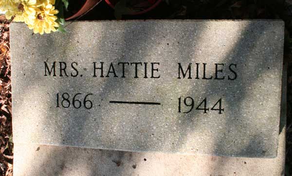 Hattie Miles Gravestone Photo