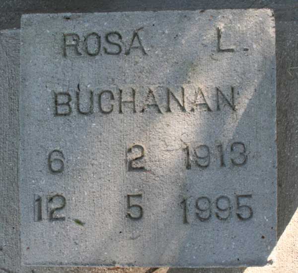 Rosa L. Buchanan Gravestone Photo