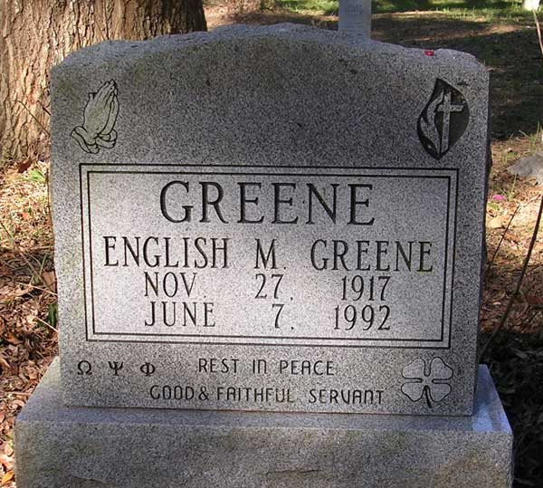 English M. Greene Gravestone Photo