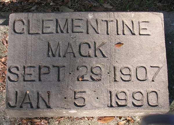 Clementine Mack Gravestone Photo