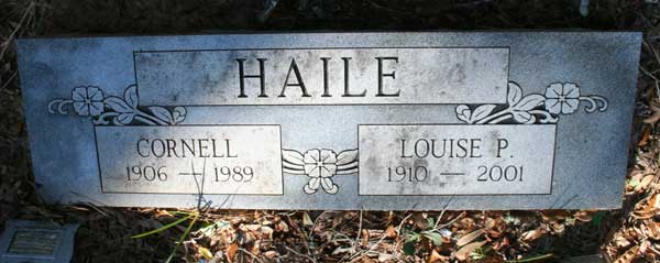 Cornell & Louise P. Haile Gravestone Photo