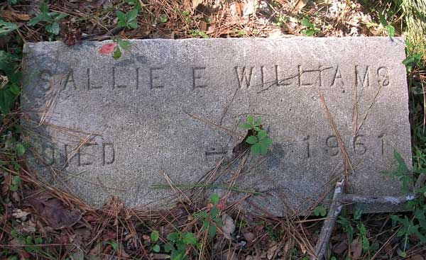 Sallie E. Williams Gravestone Photo