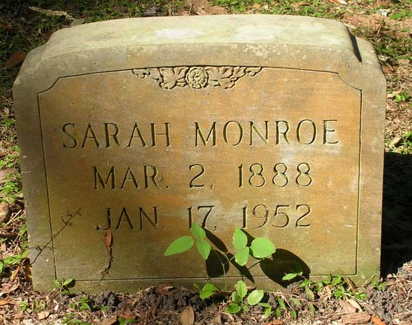 Sarah Monroe Gravestone Photo