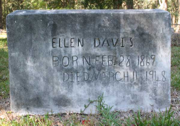 Ellen Davis Gravestone Photo