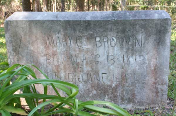 Mary C. Brown Gravestone Photo