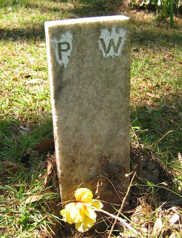 P.W. Unknown Gravestone Photo