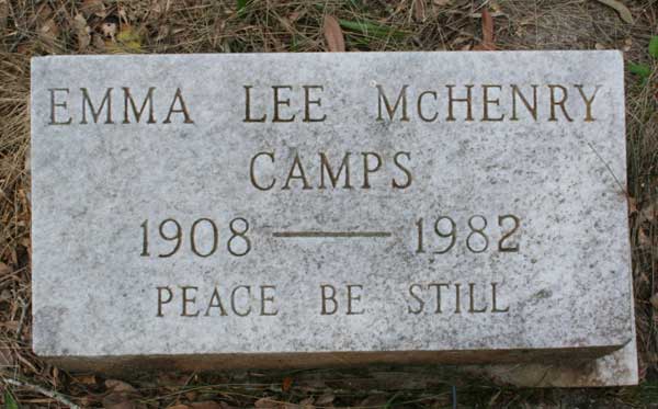 Emma Lee McHenry Camps Gravestone Photo