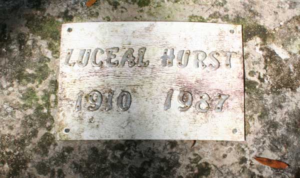 Luceal Hurst Gravestone Photo