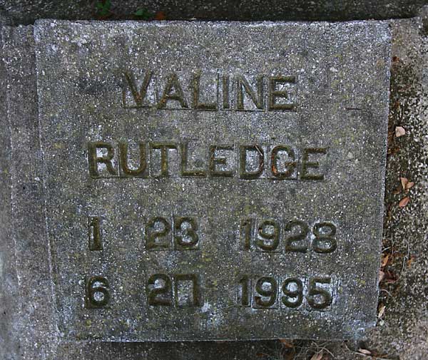 Valine Rutledge Gravestone Photo