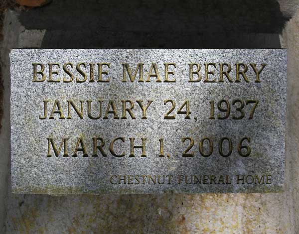 Bessie Mae Berry Gravestone Photo
