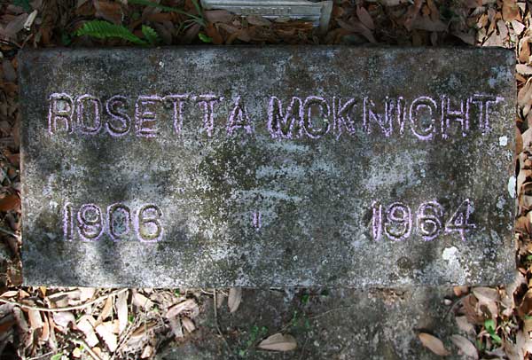 Rosetta McKnight Gravestone Photo