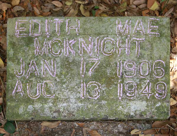 Edith Mae McKnight Gravestone Photo