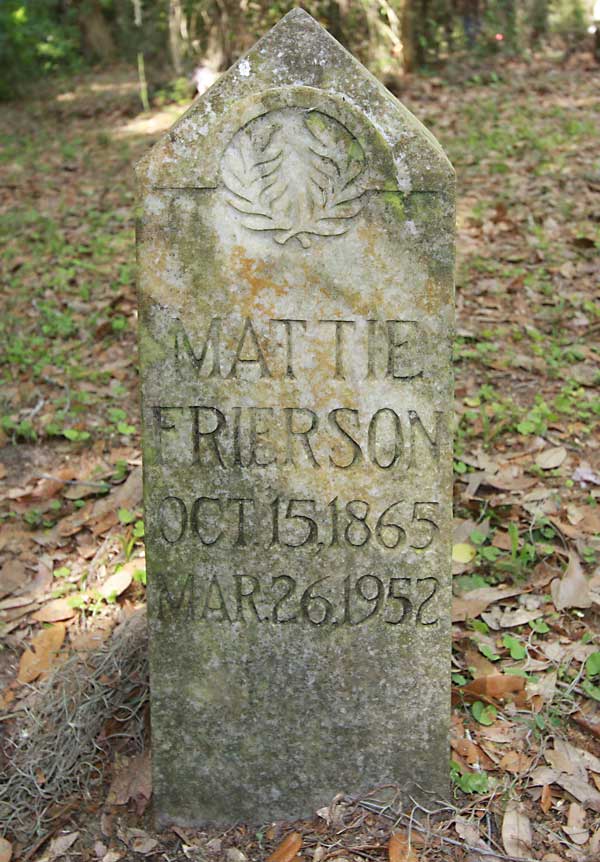 Mattie Frierson Gravestone Photo