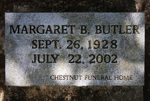Margaret B. Butler Gravestone Photo